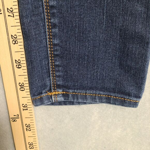 Express Women's Skinny Jeans Size 4 (30x31) Low Rise Dark‎ Wash Blue Denim Pants - Picture 10 of 11
